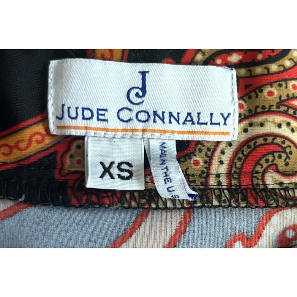 Jude Connally Tunic Top Size Extra Small Paisley Black Psycadellic 70's Retro - Picture 11 of 13